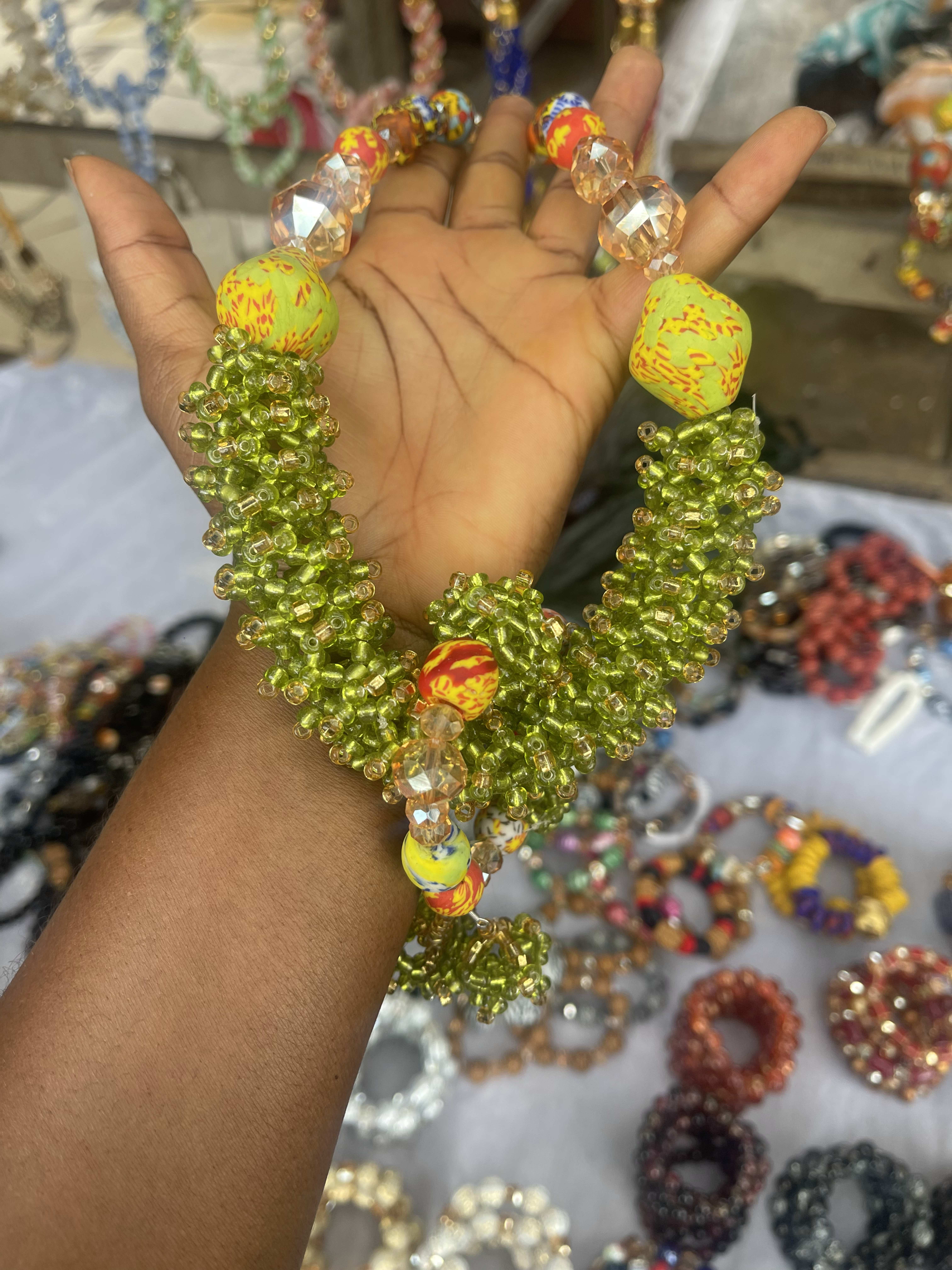 African gold jewelry close-up