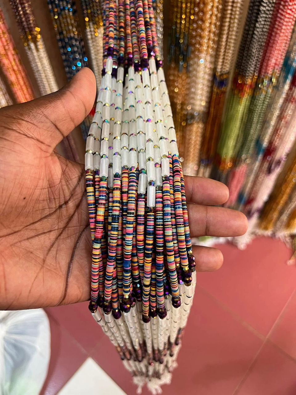 Colorful Maasai beaded necklace